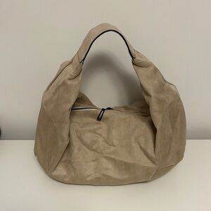 Chic Beige suede Hobo Bag NWOT